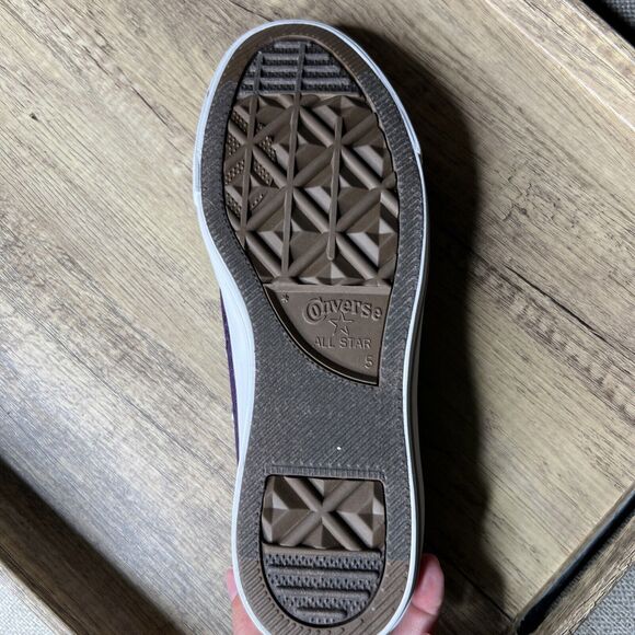 SINGLE SHOE Converse Purple Jacquard Shoe LEFT FOOT Womens Size 7 Amputee - Picture 8 of 11